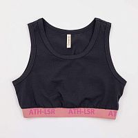 07854057-40 Майка для девочки т.серый р.152