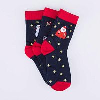 07742156-40 Комплект носков син-кра-бел р.18