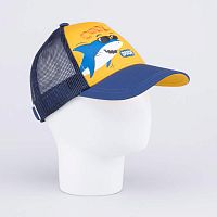 07711775-40 Бейсболка с сеткой для мальчика син-жел 48-50