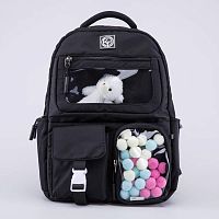 02804395-40 Рюкзак школьный черный (15+) выс. 42 см