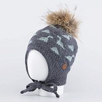 07711368-40 Шапка для мальчика т.серый 48-50