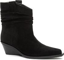 858158/06-01 черный текстиль женские полусапоги (О-З 2025)