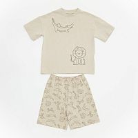 07756040-40 Пижама детская "Зоо", бежевый р.104-110