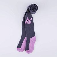 07879004-40 Колготки детские хлопок т. серый-розовый р.128-134