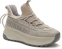 148880/01-02XL серый текстиль/Микрополитекс (иск.кожа) женские полуботинки (О-З 2025)