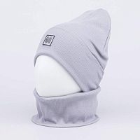 07711910-40 Комплект шапка+снуд детский серый 50-52