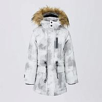 07757072-40 Куртка детская бел-сер р.134