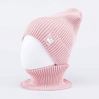 07804002-41 Комплект детский шапка+снуд розовый 54-56