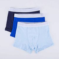 07755022-40 Набор из 3-х трусов для мальчика т.син-гол-син р.128