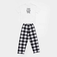 07756037-40 Пижама детская "Время сна", бел-чер р.116