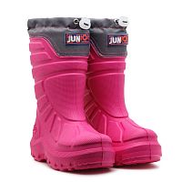 Сапоги детские "JUNIOR" (34-36), мод.2601 (фуксия/т.серый, р.34, 6 пар)