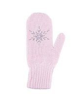 07821236-40 Варежки детские двухслойные розовый 4-6 лет