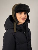 Ушанка,Цвет: хаки, артикул: BHAT-3013-Y3 р. 50-52