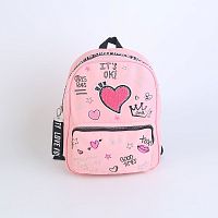 02811202-00 Рюкзак для девочек розовый выс.36 см.