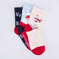 07742157-40 Комплект носков син-кра-беж р.22