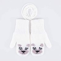 07721251-40 Варежки детские двухслойные цветной. 1-2 года