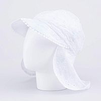 07811720-40 Панама удлиненная для девочки белый 48-50