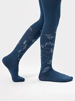 07732833-40 Колготки детские хлопковые т.син р.104-110