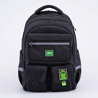 02704357-40 Рюкзак школьный черный (15+) выс.45,5 см.