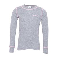 07802007-41 Лонгслив для девочки, серия "Комфорт", св.серый р.140