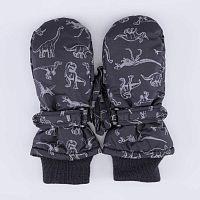 07721273-40 Варежки детские чер-сер 1-2 года