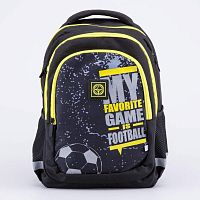 02704346-40 Рюкзак школьный черный 15+ выс. 38 см