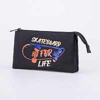 06705015-22 Пенал школьный черный дл. 22 см.